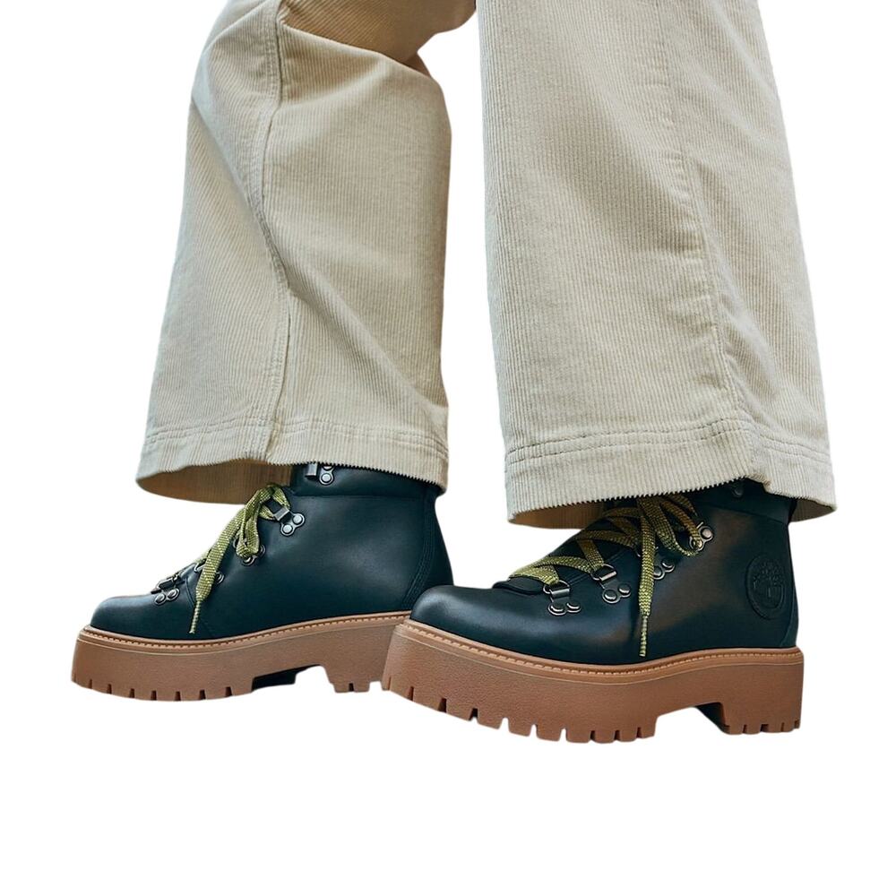 Women's Stone Street Mid Lace-Up Platform Hiker - Color:‎ Black - Sizes: 9.5